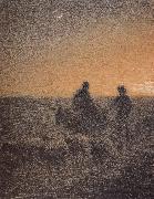 Jean Francois Millet Dark oil on canvas